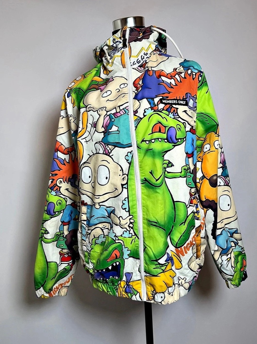 Members Only x Nickelodeon Rugrats Multi Windbreaker Jacket Rugrats Multi Color - Picture 10 of 10